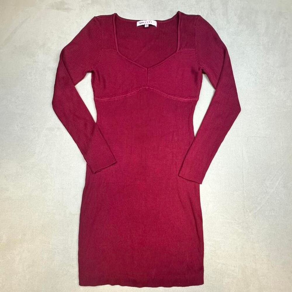 Grave Fame, Red long sleeve bodycon dress Size M sku 305-LRS
